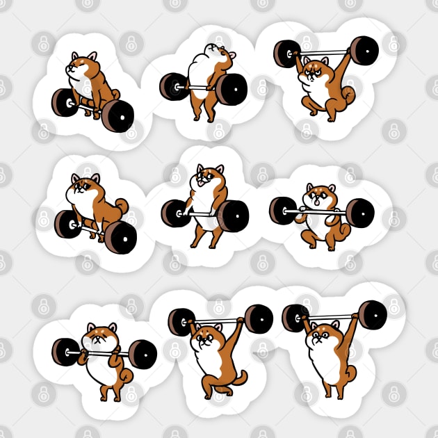 OLYMPIC LIFTING Shiba Inu Sticker by huebucket